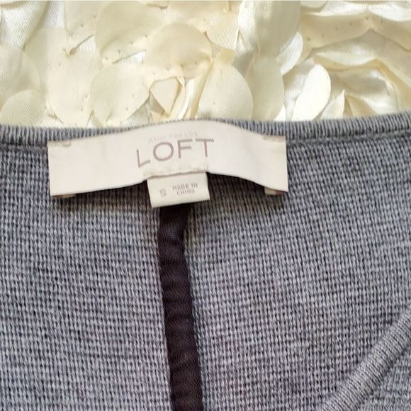 LOFT gray wool side zip sweater - Picture 2 of 8